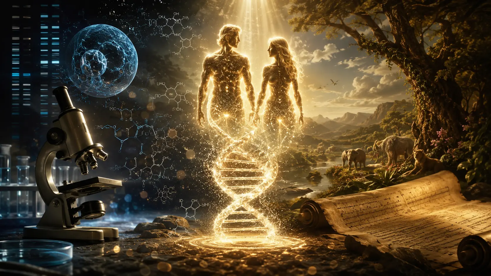 DNA και Βίβλος: Το «παραμύθι» του Αδάμ και της Εύας μήπως έκρυβε μια πραγματικότητα; · Κεντρική εικόνα · Δες την Πραγματικότητα DNA και Βίβλος: Το «παραμύθι» του Αδάμ και της Εύας μήπως έκρυβε μια πραγματικότητα; · Κεντρική εικόνα · Δες την Πραγματικότητα