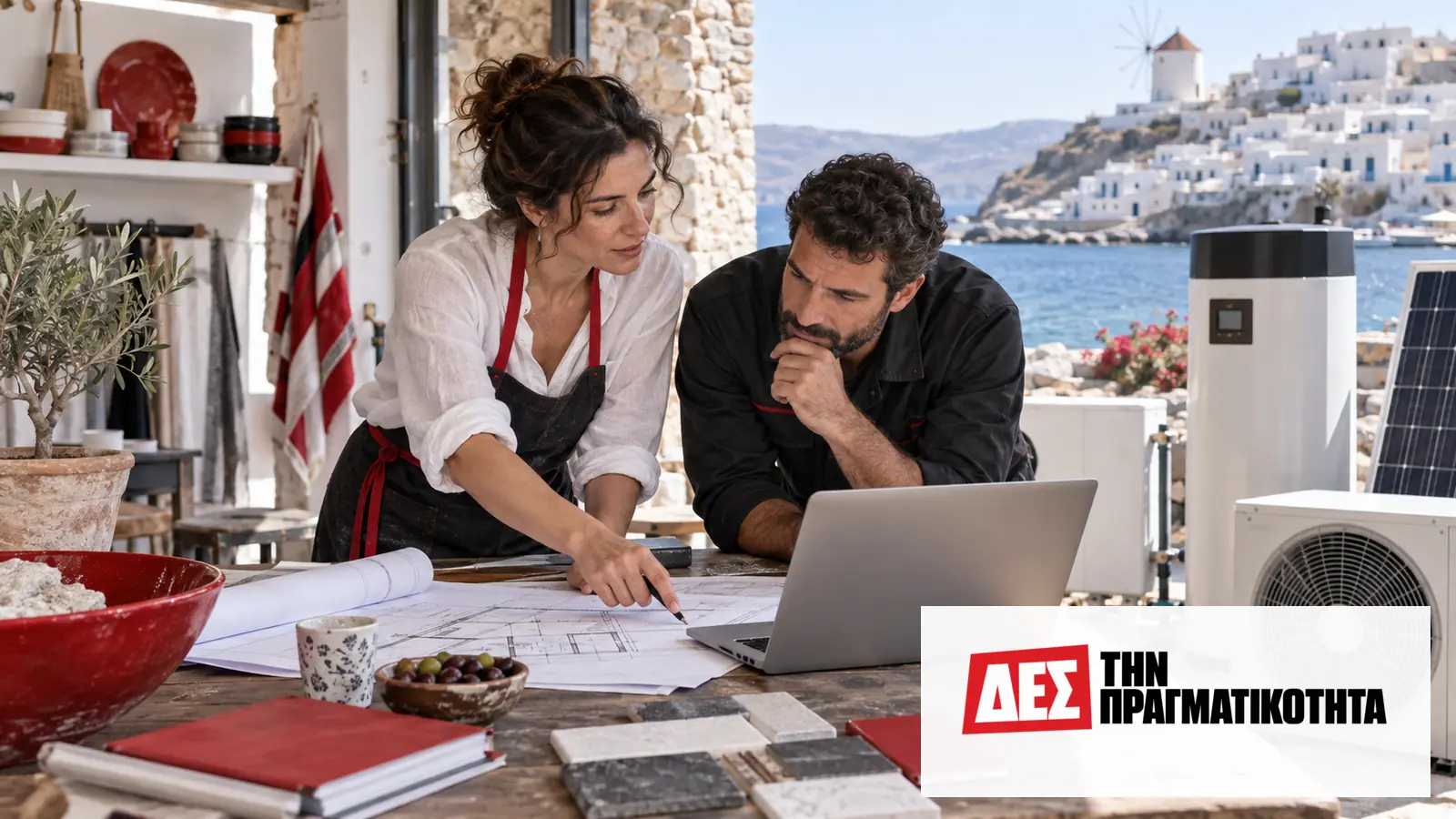 Επιδότηση 60% στο Νότιο Αιγαίο: έως 240.000 ευρώ για επενδύσεις μικρομεσαίων επιχειρήσεων · Δύο άνθρωποι εξετάζουν σχέδια και φορητό υπολογιστή σε κατάστημα · Δες την Πραγματικότητα Επιδότηση 60% στο Νότιο Αιγαίο: έως 240.000 ευρώ για επενδύσεις μικρομεσαίων επιχειρήσεων · Δύο άνθρωποι εξετάζουν σχέδια και φορητό υπολογιστή σε κατάστημα · Δες την Πραγματικότητα