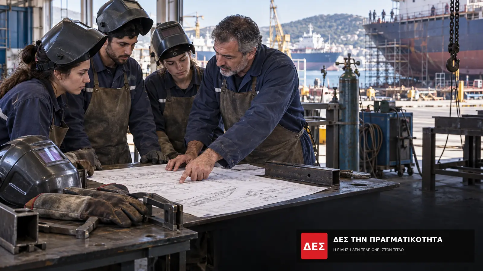 ΕΣΚ Περάματος 2026: δωρεάν διετής κατάρτιση, αμειβόμενη πρακτική και αιτήσεις έως 18 Σεπτεμβρίου · Τέσσερις εργαζόμενοι με προστατευτικά κράνη εξετάζουν τεχνικό σχέδιο σε εργαστήριο · Δες την Πραγματικότητα ΕΣΚ Περάματος 2026: δωρεάν διετής κατάρτιση, αμειβόμενη πρακτική και αιτήσεις έως 18 Σεπτεμβρίου · Τέσσερις εργαζόμενοι με προστατευτικά κράνη εξετάζουν τεχνικό σχέδιο σε εργαστήριο · Δες την Πραγματικότητα