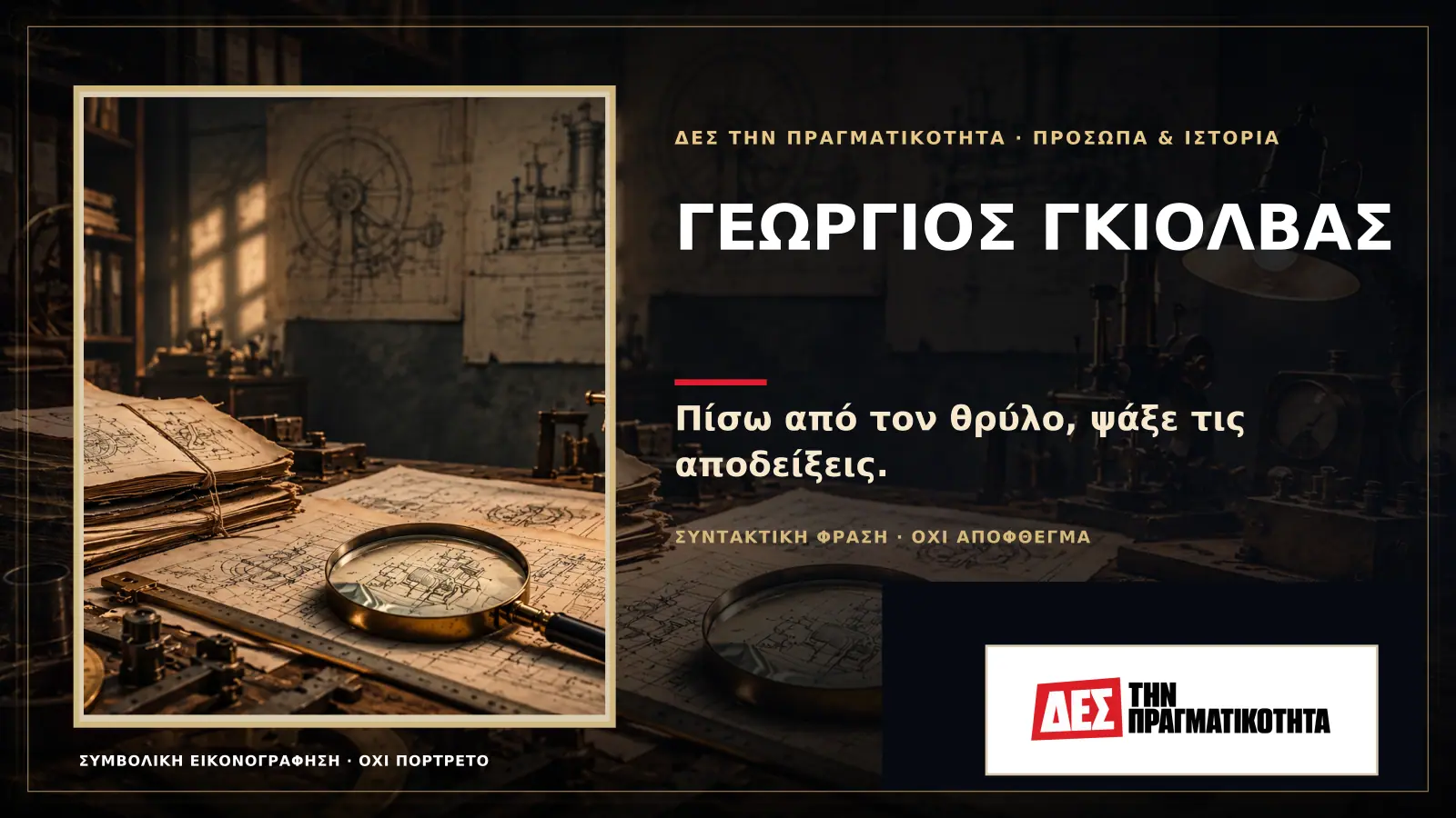 Γεώργιος Γκιόλβας: οι μυστικές εφευρέσεις, οι ΕΛ και η Ελλάδα που έμεινε πίσω · Προηγούμενη κεντρική σύνθεση με το λογότυπο · Δες την Πραγματικότητα Γεώργιος Γκιόλβας: οι μυστικές εφευρέσεις, οι ΕΛ και η Ελλάδα που έμεινε πίσω · Προηγούμενη κεντρική σύνθεση με το λογότυπο · Δες την Πραγματικότητα