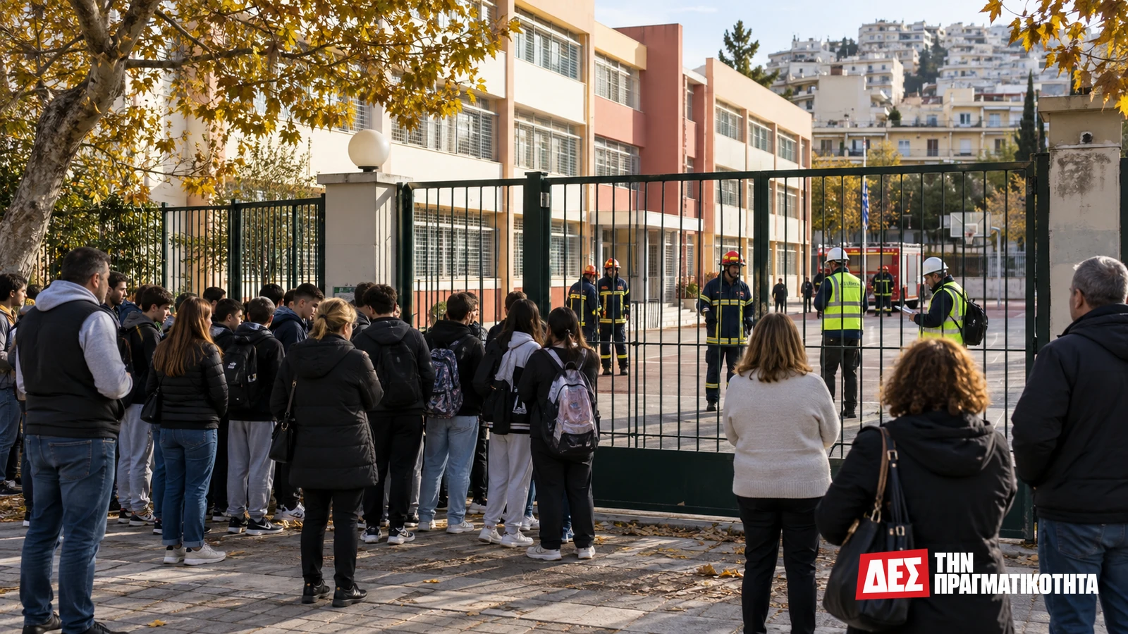 Γκράβα και οσμή αερίου: 4.000 μαθητές εκτός τάξης και η ασφάλεια που δεν χωρά σε διαβεβαιώσεις · μεγάλο ελληνικό σχολικό συγκρότημα εκκενωμένο με μαθητές και εκπαιδευτικούς · Δες την Πραγματικότητα Γκράβα και οσμή αερίου: 4.000 μαθητές εκτός τάξης και η ασφάλεια που δεν χωρά σε διαβεβαιώσεις · μεγάλο ελληνικό σχολικό συγκρότημα εκκενωμένο με μαθητές και εκπαιδευτικούς · Δες την Πραγματικότητα
