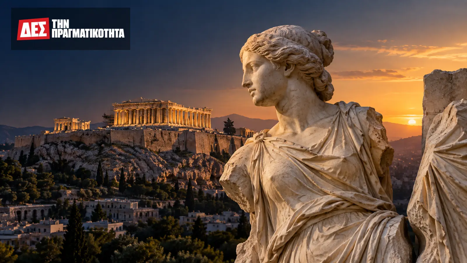 Γλυπτά του Παρθενώνα: επιστροφή ή δανεισμός με τίμημα την κυριότητα; · Γλυπτό και Ακρόπολη, εικαστική αναπαράσταση · Δες την Πραγματικότητα Γλυπτά του Παρθενώνα: επιστροφή ή δανεισμός με τίμημα την κυριότητα; · Γλυπτό και Ακρόπολη, εικαστική αναπαράσταση · Δες την Πραγματικότητα