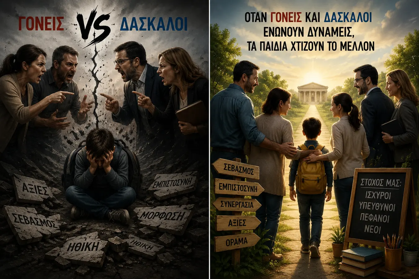 Γονείς VS Δάσκαλοι: όταν οι μεγάλοι πολεμούν, τα παιδιά χάνουν το μέλλον τους · Κεντρική εικόνα · Δες την Πραγματικότητα Γονείς VS Δάσκαλοι: όταν οι μεγάλοι πολεμούν, τα παιδιά χάνουν το μέλλον τους · Κεντρική εικόνα · Δες την Πραγματικότητα