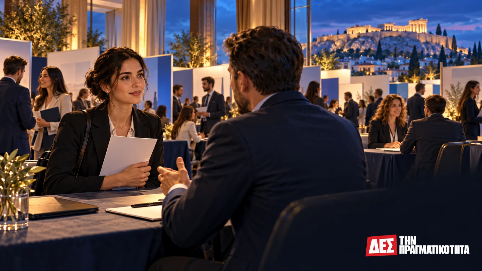 Ημέρα Καριέρας ΔΥΠΑ Αθήνα: 3.500 θέσεις, αλλά ποιοι όροι εργασίας; · Υποψήφια σε συνάντηση με εργοδότη, εικαστική αναπαράσταση · Δες την Πραγματικότητα Ημέρα Καριέρας ΔΥΠΑ Αθήνα: 3.500 θέσεις, αλλά ποιοι όροι εργασίας; · Υποψήφια σε συνάντηση με εργοδότη, εικαστική αναπαράσταση · Δες την Πραγματικότητα