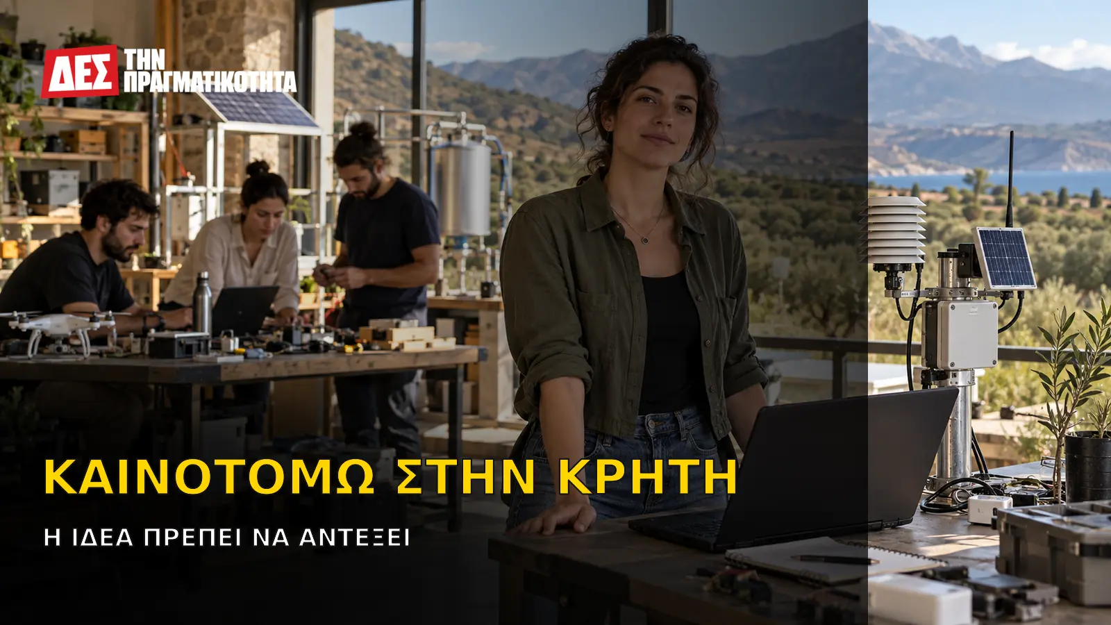 Καινοτομώ στην Κρήτη: επιδότηση 75% έως 112.500 ευρώ, ποια ιδέα χρηματοδοτείται και ποια μένει στα χαρτιά · Κεντρική εικόνα · Δες την Πραγματικότητα Καινοτομώ στην Κρήτη: επιδότηση 75% έως 112.500 ευρώ, ποια ιδέα χρηματοδοτείται και ποια μένει στα χαρτιά · Κεντρική εικόνα · Δες την Πραγματικότητα