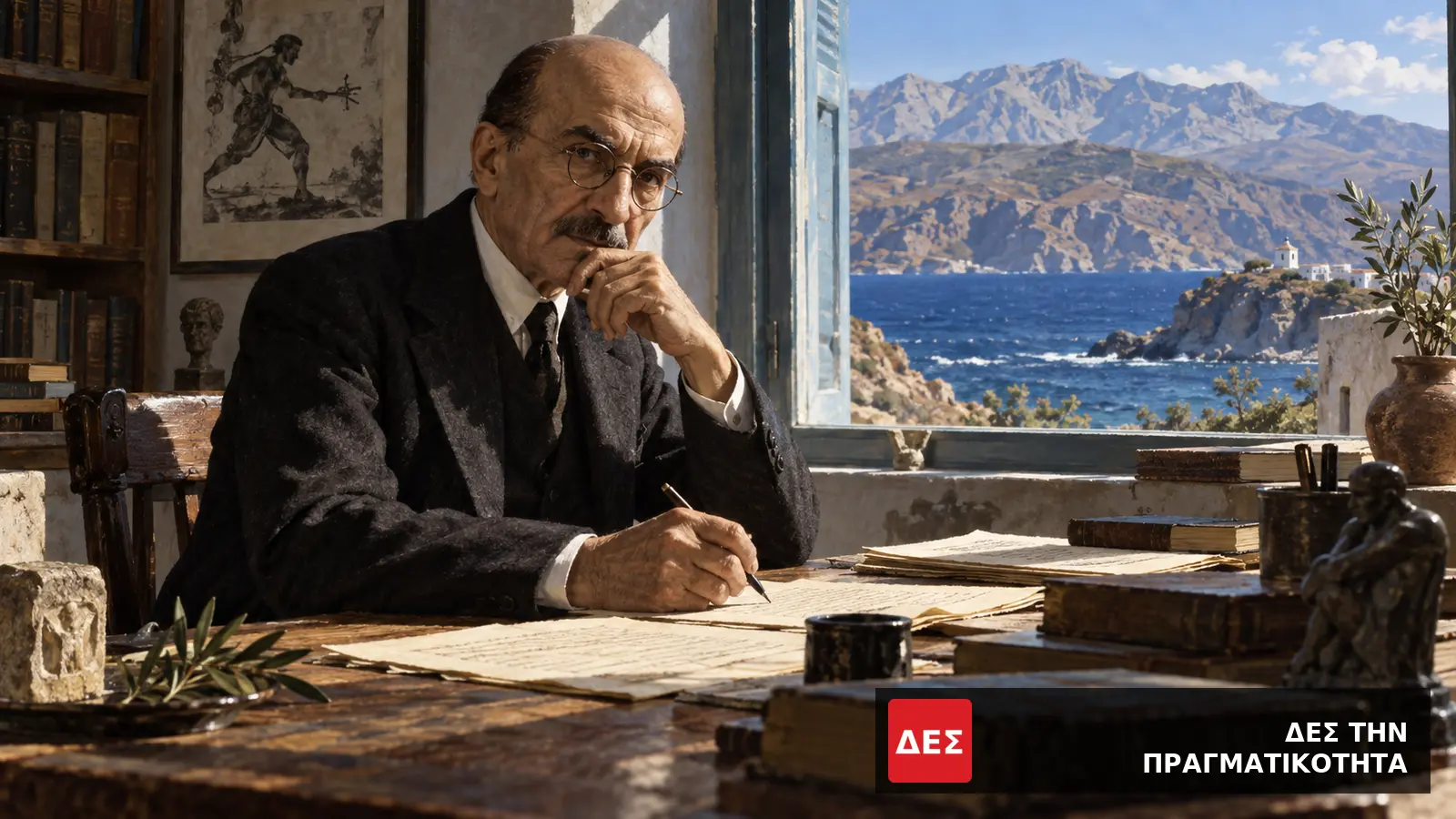 Νίκος Καζαντζάκης: ο Έλληνας που πάλεψε με τον Θεό, την ελευθερία και τον φόβο, η αλήθεια πίσω από τους μύθους · Προηγούμενη κεντρική εικόνα: εικαστική αναπαράσταση, όχι βεβαιωμένη όψη του προσώπου · Δες την Πραγματικότητα Νίκος Καζαντζάκης: ο Έλληνας που πάλεψε με τον Θεό, την ελευθερία και τον φόβο, η αλήθεια πίσω από τους μύθους · Προηγούμενη κεντρική εικόνα: εικαστική αναπαράσταση, όχι βεβαιωμένη όψη του προσώπου · Δες την Πραγματικότητα