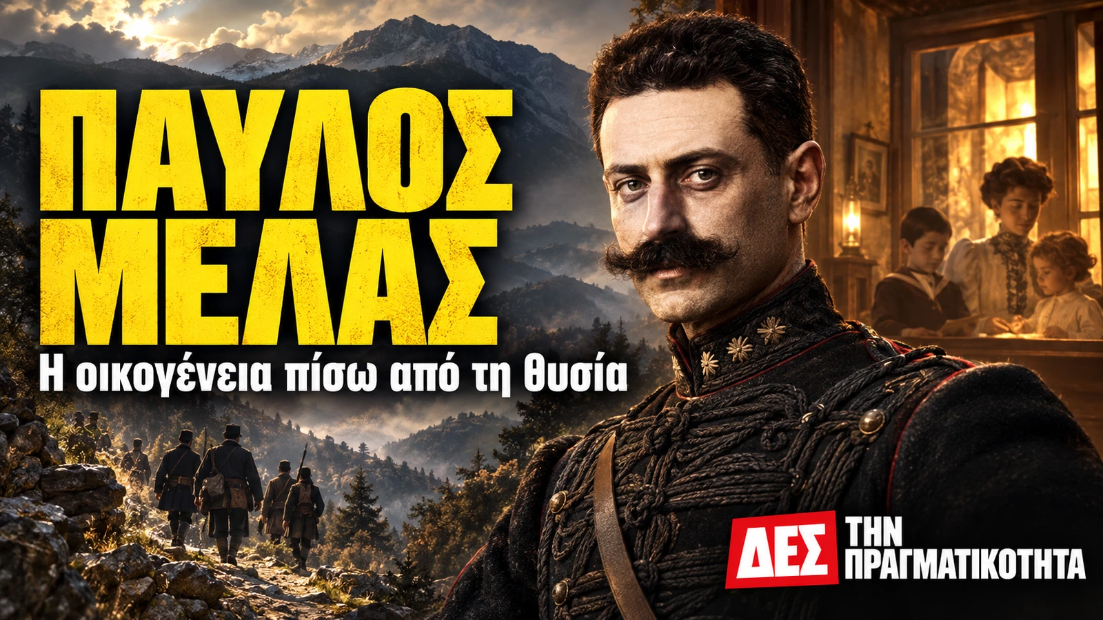 Παύλος Μελάς: η οικογένεια, η απόφαση για τη Μακεδονία και το τίμημα · Εικαστικό πορτρέτο του Παύλου Μελά, με φωτογραφική αναφορά · Δες την Πραγματικότητα Παύλος Μελάς: η οικογένεια, η απόφαση για τη Μακεδονία και το τίμημα · Εικαστικό πορτρέτο του Παύλου Μελά, με φωτογραφική αναφορά · Δες την Πραγματικότητα