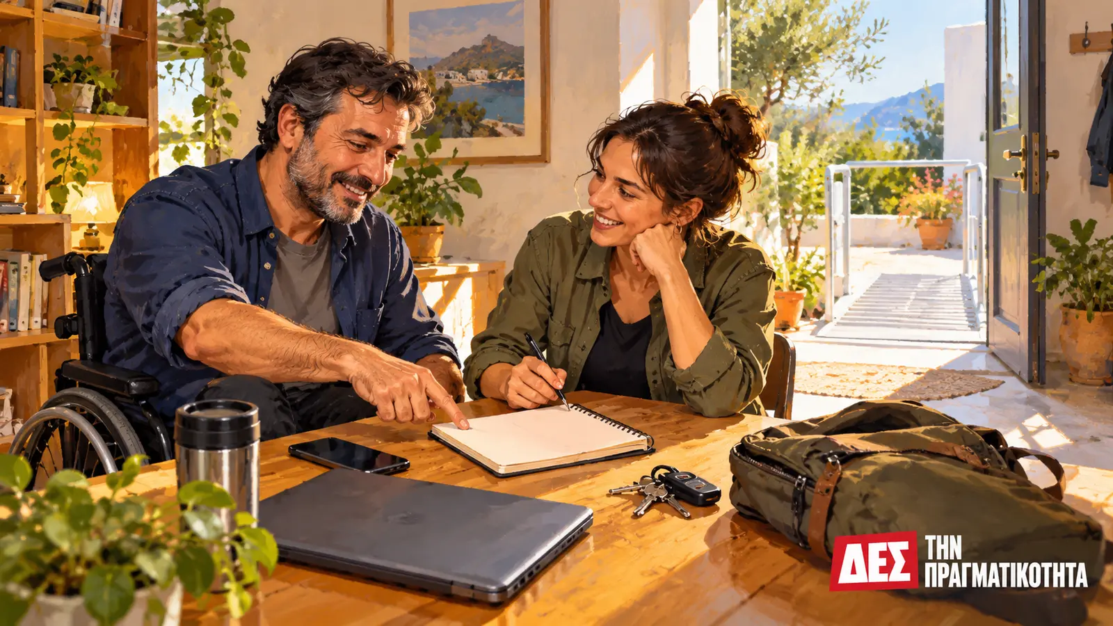 Προσωπικός Βοηθός ΑμεΑ: η ελευθερία δεν τελειώνει στην έγκριση της αίτησης · δημοσιογραφική εικονογράφηση σχεδιασμού καθημερινής εξόδου στο σπίτι του δικαιούχου · Δες την Πραγματικότητα Προσωπικός Βοηθός ΑμεΑ: η ελευθερία δεν τελειώνει στην έγκριση της αίτησης · δημοσιογραφική εικονογράφηση σχεδιασμού καθημερινής εξόδου στο σπίτι του δικαιούχου · Δες την Πραγματικότητα