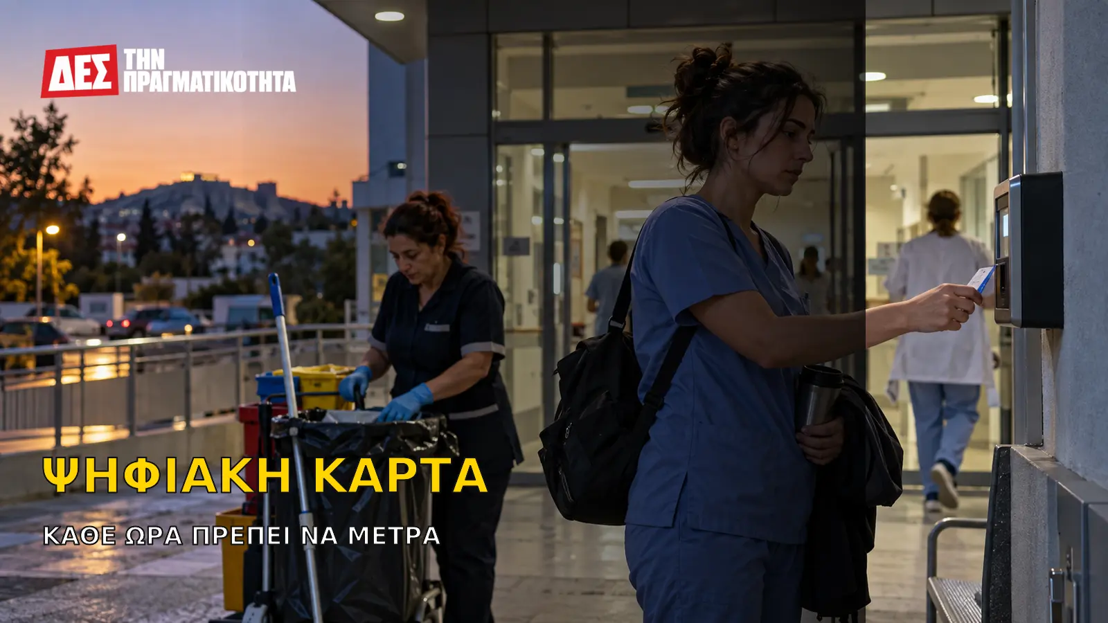 Ψηφιακή Κάρτα Εργασίας: 500.000 νέοι εργαζόμενοι στο σύστημα, ποιος μετρά τον χρόνο που χάνεται · Κεντρική εικόνα · Δες την Πραγματικότητα Ψηφιακή Κάρτα Εργασίας: 500.000 νέοι εργαζόμενοι στο σύστημα, ποιος μετρά τον χρόνο που χάνεται · Κεντρική εικόνα · Δες την Πραγματικότητα