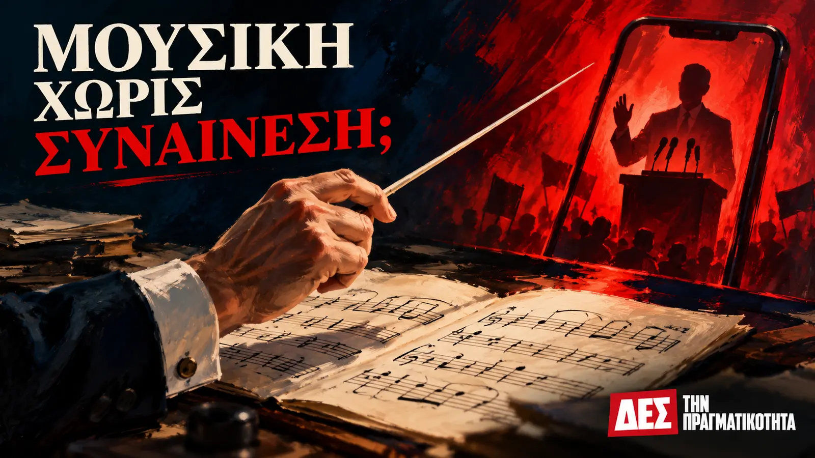 Ξαρχάκος και πολιτικό σποτ: ποιος έχει το δικαίωμα να δανείζεται τη μουσική μας; · συμβολική δημοσιογραφική εικονογράφηση της σχέσης μουσικής και πολιτικής επικοινωνίας · Δες την Πραγματικότητα Ξαρχάκος και πολιτικό σποτ: ποιος έχει το δικαίωμα να δανείζεται τη μουσική μας; · συμβολική δημοσιογραφική εικονογράφηση της σχέσης μουσικής και πολιτικής επικοινωνίας · Δες την Πραγματικότητα
